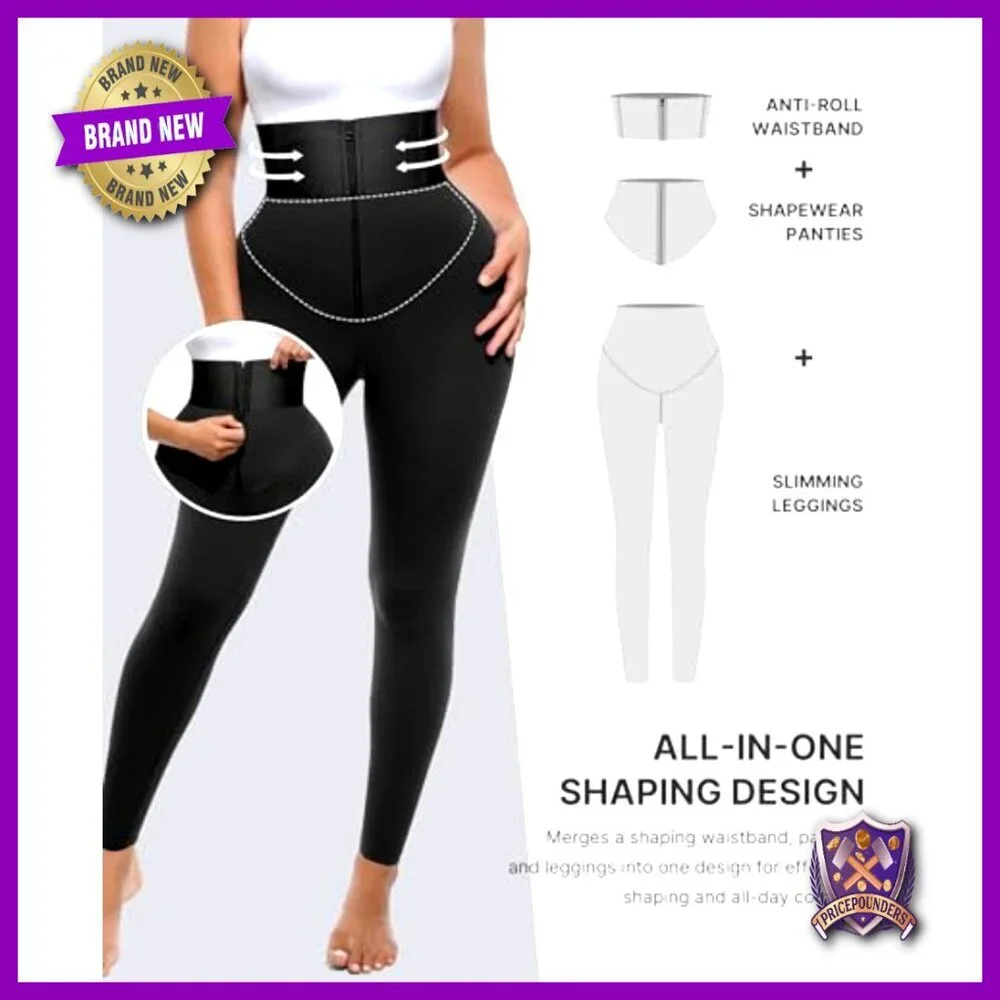 High Waisted Tummy Control Shapewear Leggings Non-See-Through Workout Pants